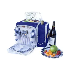 Deluxe 2Person Insulated Picnic Basket with Complete Set