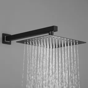 10 Inch Complete Shower Systems Rain Shower Head & Handheld Faucet Matte Black