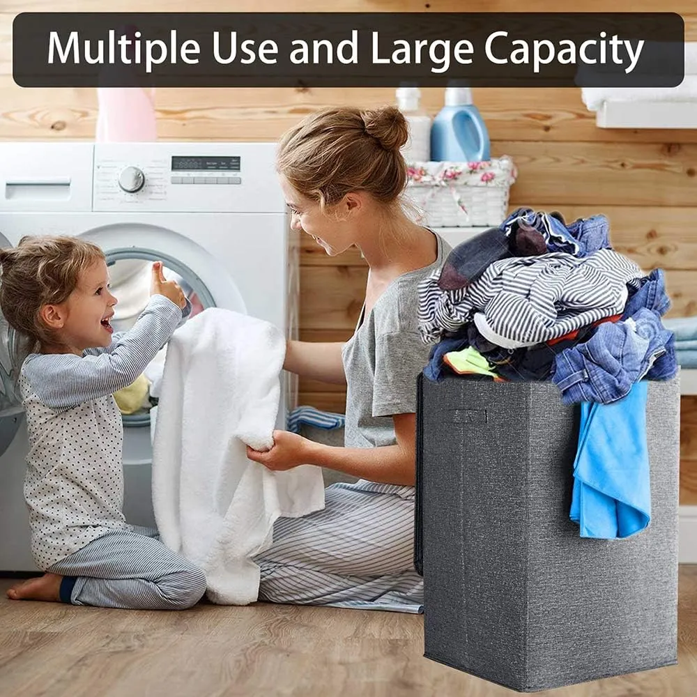 100L Collapsible Laundry Hamper with Handles