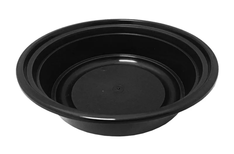 16 oz. Round Black 6" Container With Lid Combo 150/CS