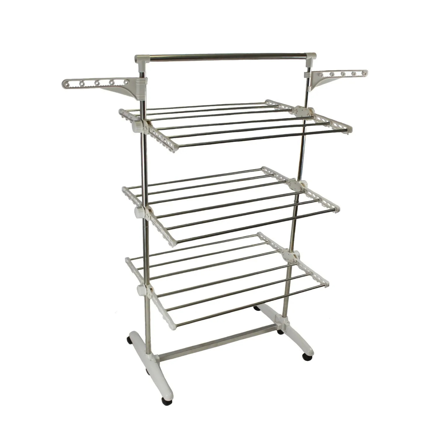 Adjustable 3-Tier Folding Laundry Drying Rack, GOMINIMO