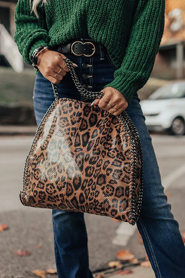 All Eyes On You Leopard Tote