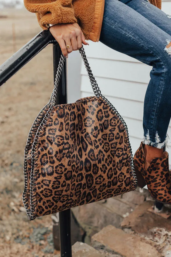 All Eyes On You Leopard Tote