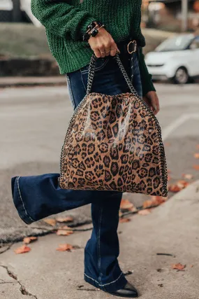 All Eyes On You Leopard Tote