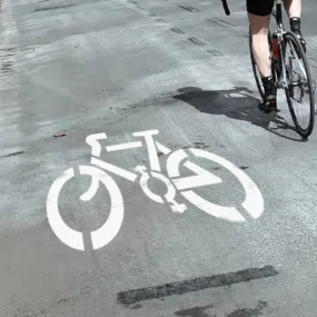 BICYCLE LANE FLOOR MARKING PAINTING STENCIL