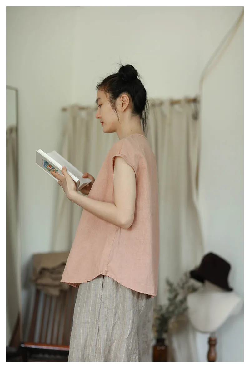 Cap Sleeve Cheongsam Top (Blush)