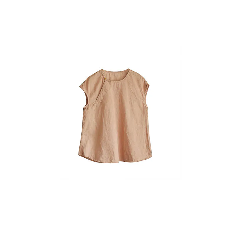 Cap Sleeve Cheongsam Top (Blush)