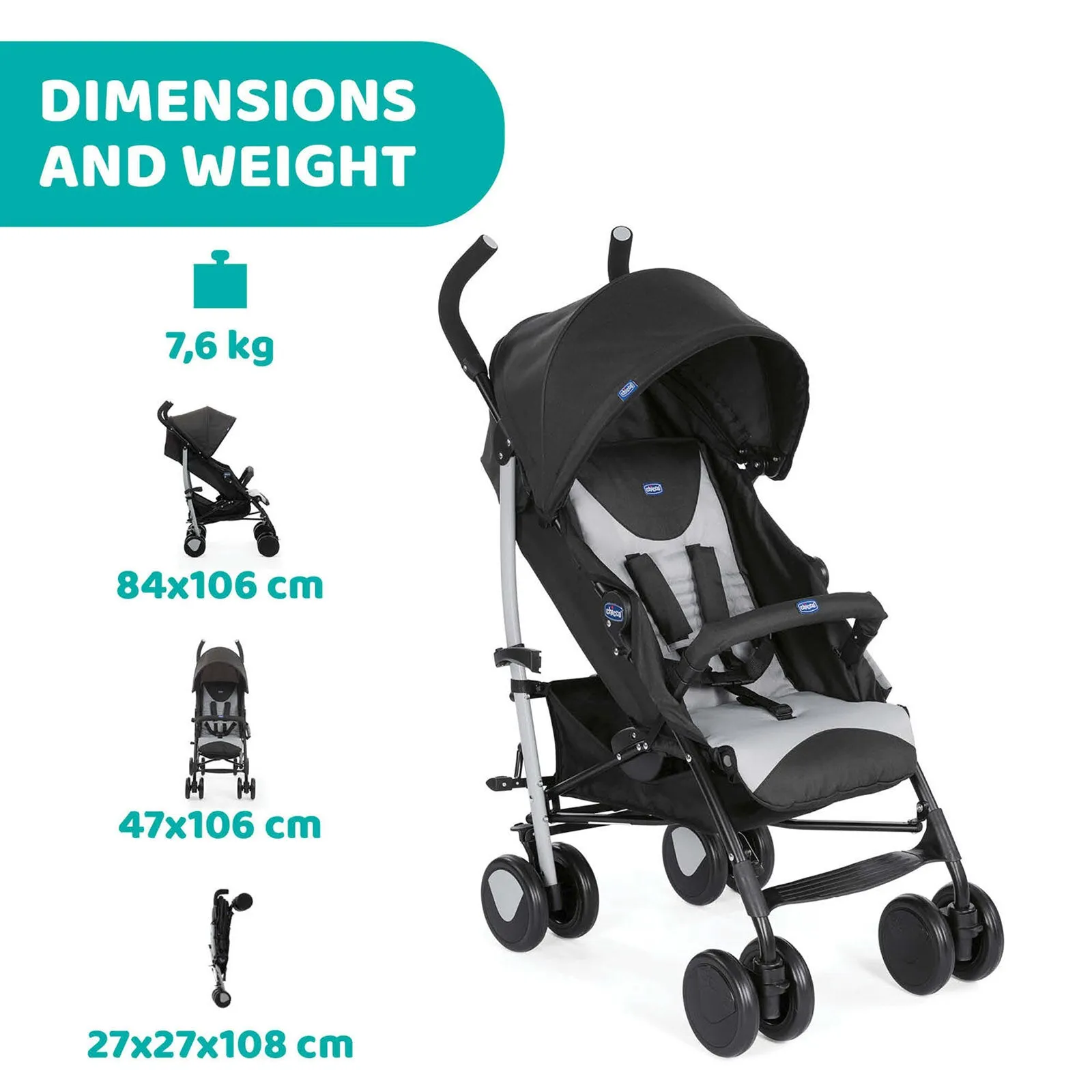 Chicco Echo Stroller - Stone