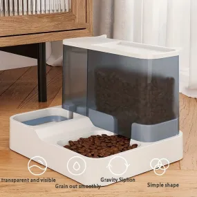 Convenient 2in1 Pet Feeder Automatic Food and Water Dispenser