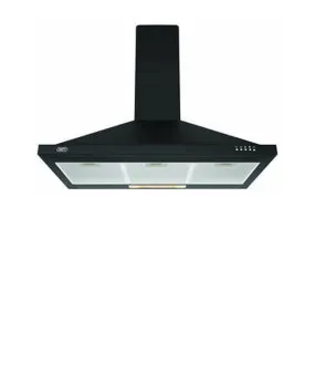 Defy 90cm Black Chimney Cookerhood  - Black