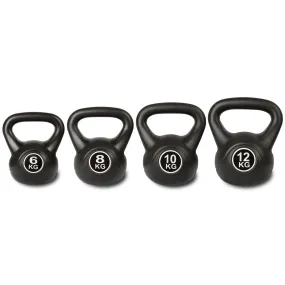 Durable 6-12kg Kettlebell Set, EnduraShell Design, Cortex