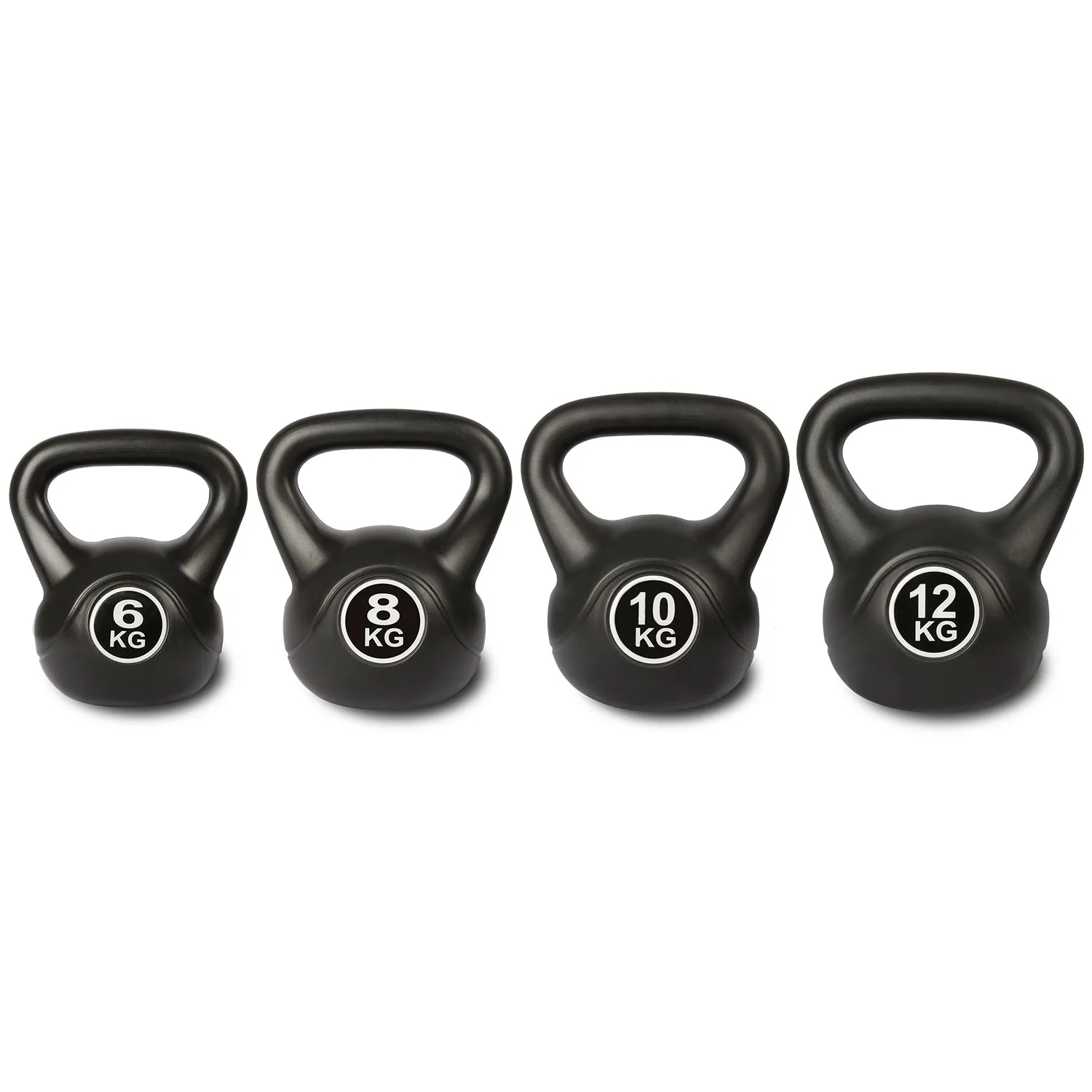 Durable 6-12kg Kettlebell Set, EnduraShell Design, Cortex