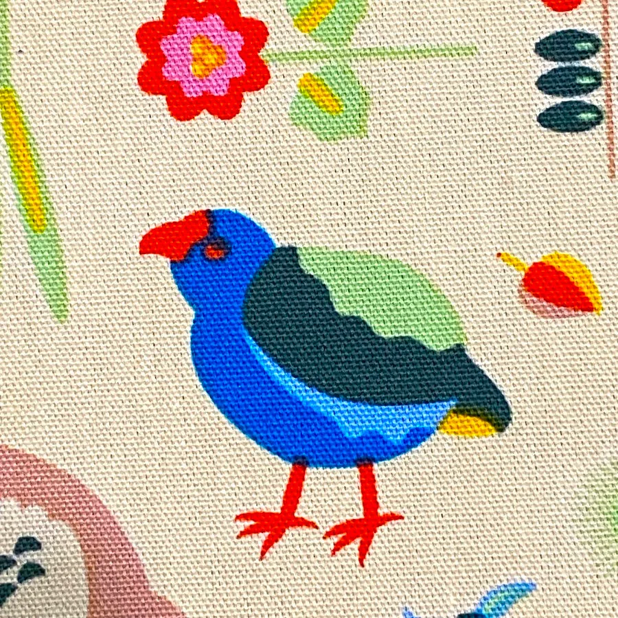 Flower Garden Birds Cotton from Japan, Lightweight Oxford Canvas 43" Wide By the Yard  #KTF-07A