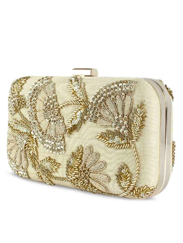 Golden Sunshine Box Clutch Bag