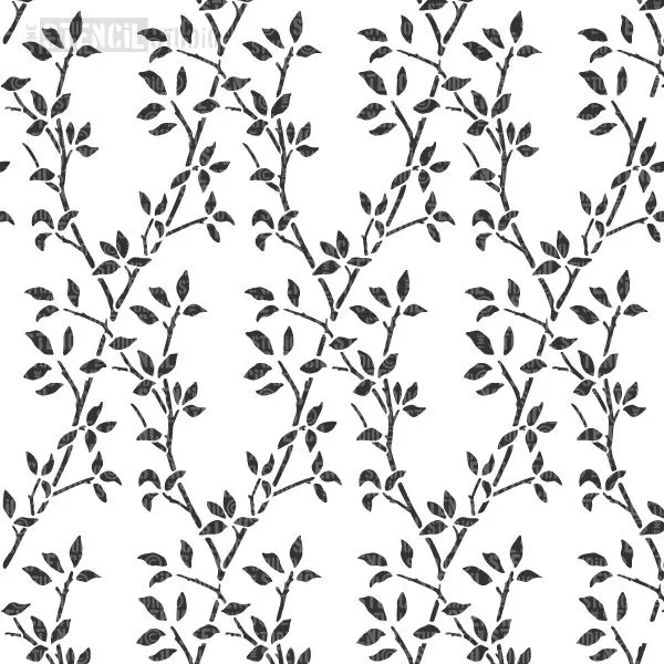 Leaf Trellis Repeat Pattern Stencil