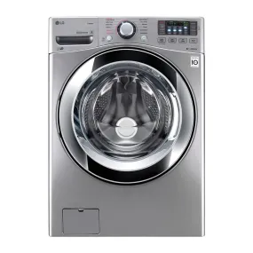 LG - 4.5 Cu. Ft. 12 Cycle Front-Loading Washer - Graphite Steel