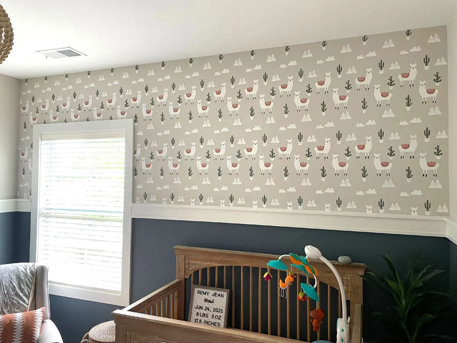 Llama Nursery Pattern Stencil