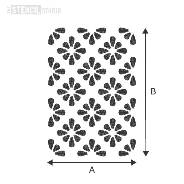 Montana Flower Pattern Repeat Stencil