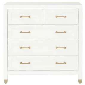 Stella 5-Drawer Bedroom White Chest of Drawers