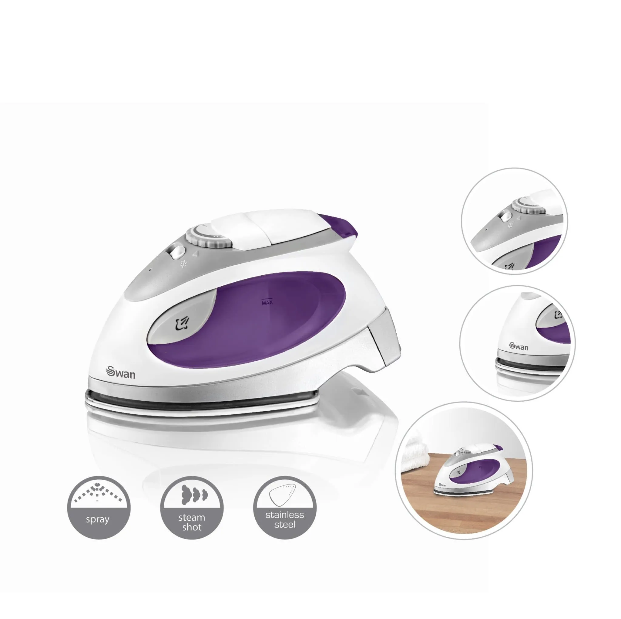 Swan 900W Travel Iron with Pouch