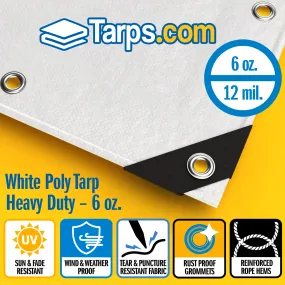 White Heavy Duty Poly Tarps