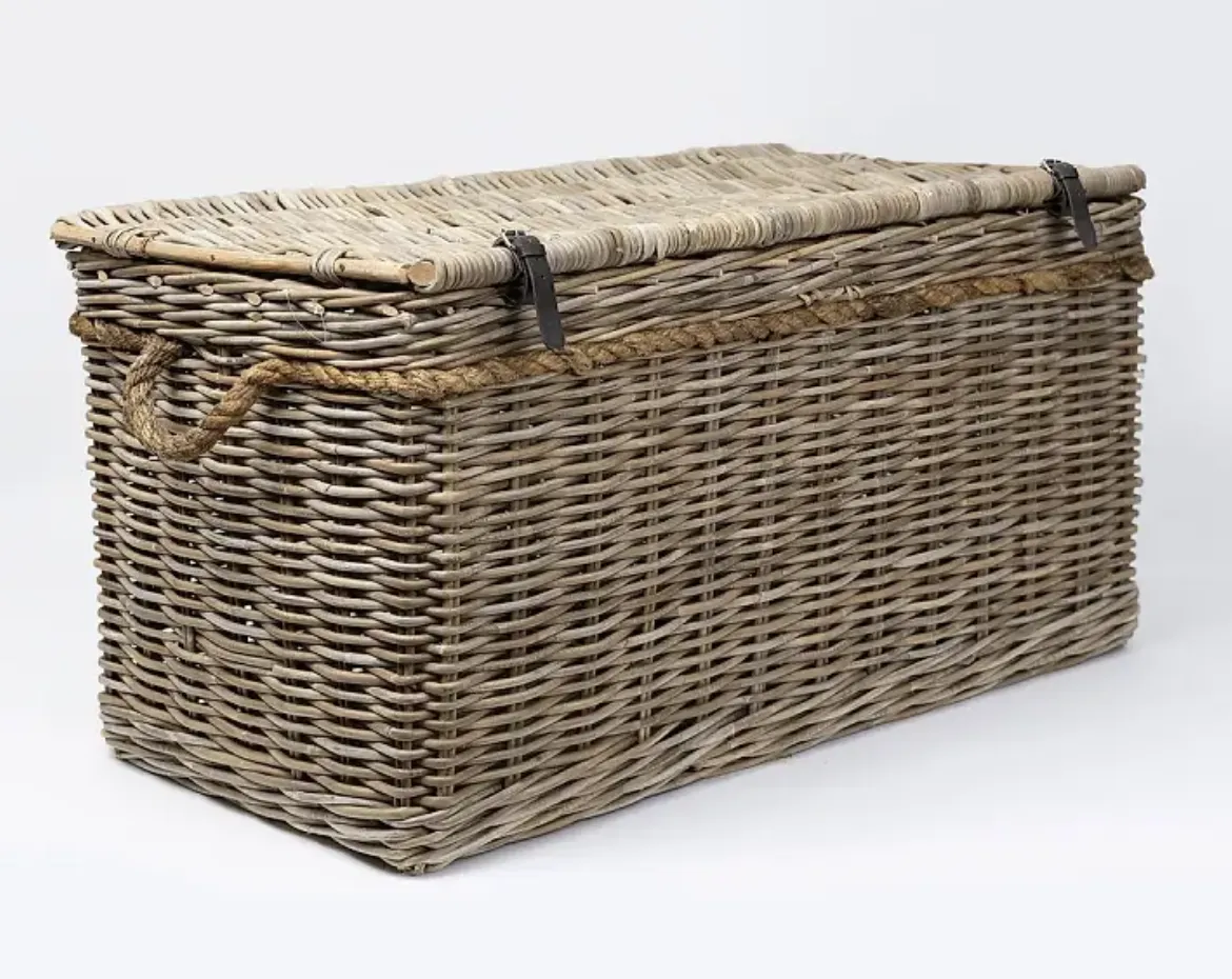 Wicker Blanket Basket Large