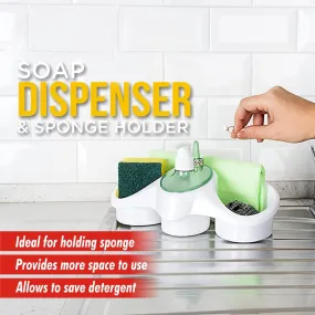 Zidello Soap Dispenser and Sponge Holder (Kitchen & Bathroom)