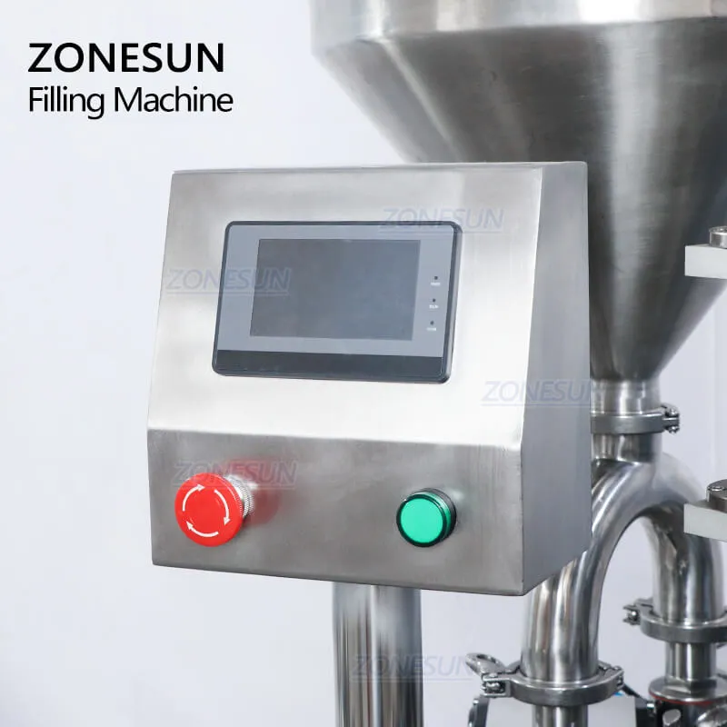 ZONESUN Rotary 4 In 1 Automatic Essential Oil Vial Bottle Filling And Capping Machines