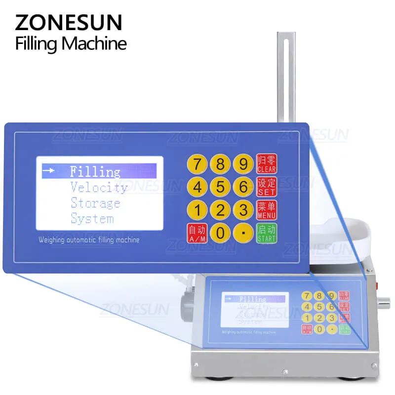 ZONESUN ZS-M90 Semi-automatic Digital Control CNC Weighing Liquid Cosmetic Serum Essential Oil Filling Machine Perfume Solution Filler