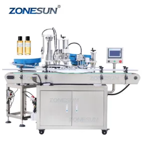 ZS-AFC8 Automatic Perfume Aluminium Spray Bottle Caps Crimping Capping Machine